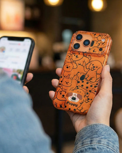ORANGE PUPPY CROWD Phone Case