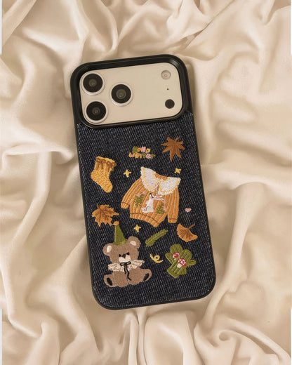 AUTUMN DENIM PATCH PHONE CASE