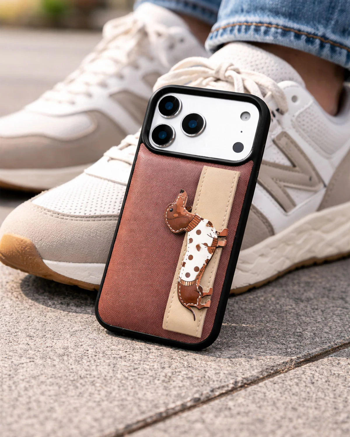 SPOTTED DOG WALLET PHONE CASE