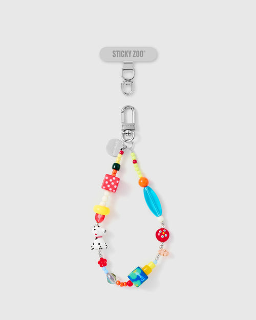 DALMATIAN DICE PHONE STRAP