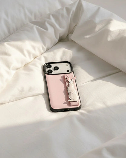 PINK BUNNY WALLET PHONE CASE